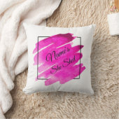 名前編集文字メイブブラシストロークを流す クッション (ブランケット)