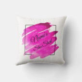 名前編集文字メイブブラシストロークを流す クッション (裏面)