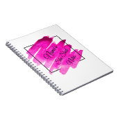 名前編集文字メイブブラシストロークを流す ノートブック (右側)