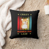 名前編集文字熱狂するGuinea Pig Lady クッション (ブランケット)