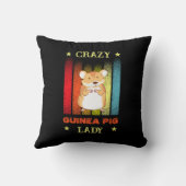 名前編集文字熱狂するGuinea Pig Lady クッション (裏面)