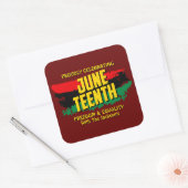 名前編集文字祝の12番目の自由を追加 スクエアシール (封筒)