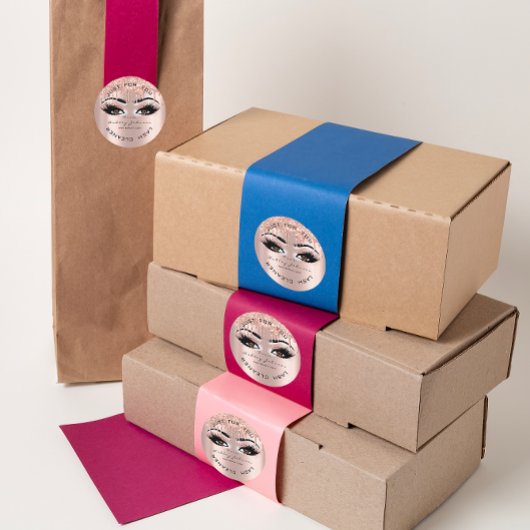 名前美しいまつげのドリップピンク金ゴールドまつげのクリーナー ラウンドシール