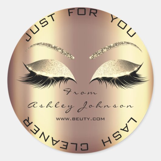 名前美しいサロングリッターハニー金ゴールドラッシュクリーナー ラウンドシール (正面)