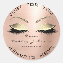 名前美しいサロングリッターバラ金ゴールドラッシュクリーナー ラウンドシール