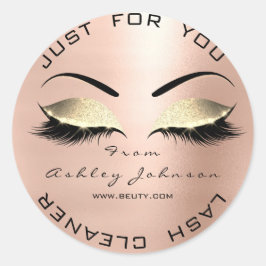 名前美しいサロングリッターピンク金ゴールドラッシュクリーナー ラウンドシール