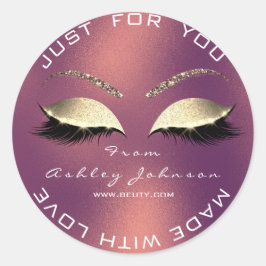 名前美しいサロングリッター銅バラありがとう ラウンドシール