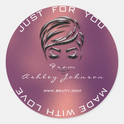 名前美しいサロングリッター銅バララ感謝していックス ラウンドシール (正面)