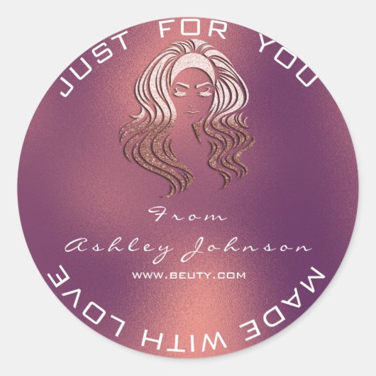 名前美しいサロングリッター銅バララ感謝していックス ラウンドシール (正面)