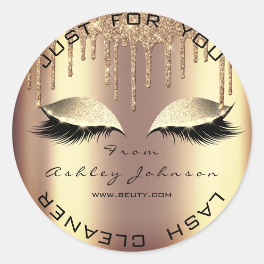 名前美しいサロンドリップハニー金ゴールド発汗掃除機 ラウンドシール (正面)