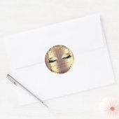 名前美しいサロンドリップハニー金ゴールド発汗掃除機 ラウンドシール (封筒)