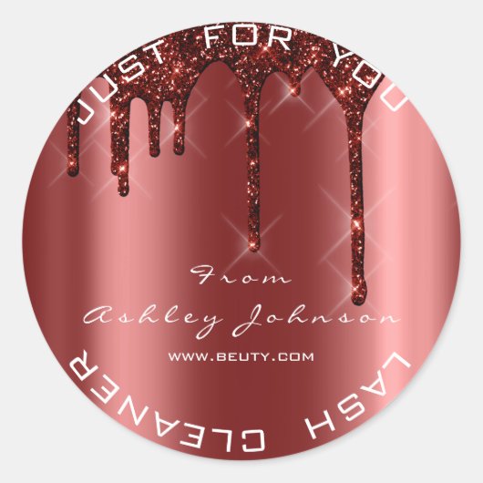 名前美しいラッシュブルゴーニュドリップスラッシュクリーナー ラウンドシール (正面)