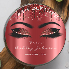 名前美しいラッシュブルゴーニュ金ゴールドまつげ ラウンドシール