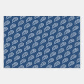 名前航海の付きオイスターシェルモノグラム ラッピングペーパーシート (正面3)