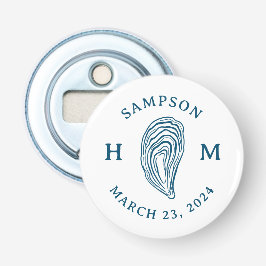 名前航海の付きオイスターシェルモノグラム 栓抜き