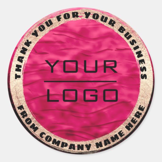 名前金ゴールドカスタムロゴケーキ甘感謝してい赤 ラウンドシール (正面)