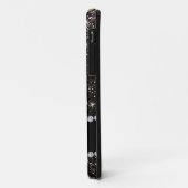名前金ゴールドダイヤモンドブラックグリッター Case-Mate iPhoneケース (裏面/左)