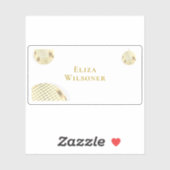 名前金ゴールドディスコボール シール (シート)