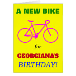 「名前間抜けの誕生日のための新しい自転車！」