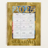 名前2025カレンダーの追加 プランナー手帳 (正面)