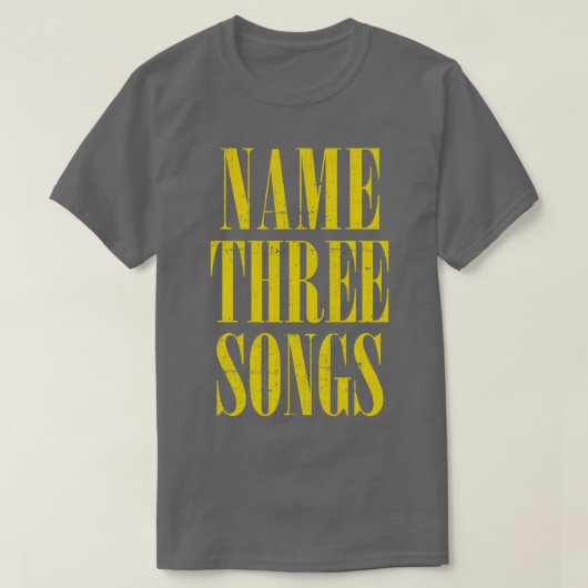 名前3曲グランジミームMashup Tシャツ (デザイン正面)