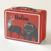 名前4リーフクローバーラッキーユータイポグラフィ引用文 メタルランチボックス (裏面)