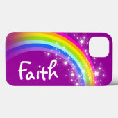 名前5レターレインボーパープルipadミニケース Case-Mate iPhoneケース (裏面 (横))