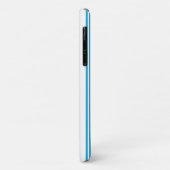 名前6レター(青/白)のストライプ Case-Mate iPhoneケース (裏面/左)