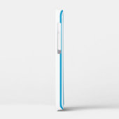 名前6文字の青と白のストライプスポーツ Case-Mate iPhoneケース (裏面 / 左)