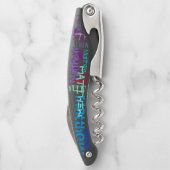 名前7パーソナライズされた文字のCorkscrewを繰り返す ソムリエナイフ (裏面)