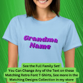 名前、おばあちゃん、一致するファミリレトロの追加または編集 Tシャツ