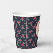 「[名前] おめでとう」 フローラル ヴィンテージ 紙コップ (右)