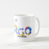 名前/おもしろい《星座》乙女座誕生日〔占星術の〕十二宮図Mug コーヒーマグカップ (正面右)