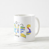 名前/おもしろいARIES誕生日〔占星術の〕十二宮図Mug コーヒーマグカップ (正面右)