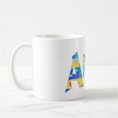 名前/おもしろいARIES誕生日〔占星術の〕十二宮図Mug コーヒーマグカップ (左)