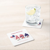 名前、かわいい格言7月の4thスクエア紙コースター スクエアペーパーコースター (インサイチュ)