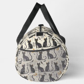 名前、かわいい黒猫と月 ダッフルバッグ (右)