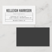 名前(はっきりしたヴィンテージ・グリッド付き)プロフェッショナル 名刺 (正面/裏面)