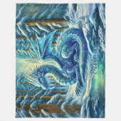 名前、アクアブルーの氷のドラゴン池の近く フリースブランケット (正面)