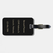 名前、アドレス、および情報を持つ小さな連絡忍者 ラゲッジタグ (裏面横)