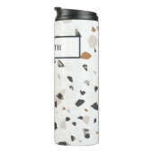 名前、アーストーンモザイクテラゾパターン12oz タンブラー (回転右)