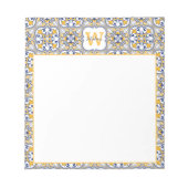 💙💛名前+イニシャルアズレホス ノートパッド (正面)