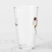 名前、エレガント紙クイルペイズリー16oz Pint タンブラーグラス (左)