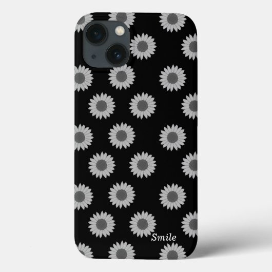 名前　カスタマイズ　ひまわり　ブラック      Case-Mate iPhoneケース (裏面)