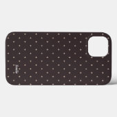 名前　カスタマイズ　スタッズ　チャコールグレー Case-Mate iPhoneケース (裏面 (横))