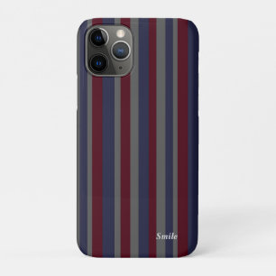名前 カスタマイズ ストライプ トリコロール iPhone 11 PROケース