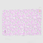 名前　カスタム　迷彩（ピンク）ゴルフタオル ゴルフタオル (横)