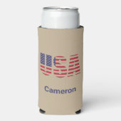 名前、カーキUSA缶またはスリムセルツァークーラーボックス スリム缶クーラー (Seltzer正面)