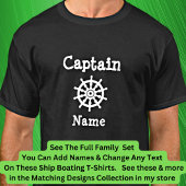 名前、キャプテンボートホイールマッチングファミリセットを追加 Tシャツ