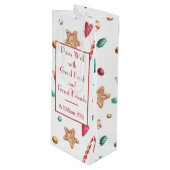 名前、キャンディ&スイーツ、クリスマスウィンターホリデー ワインギフトバッグ (正面アングル)